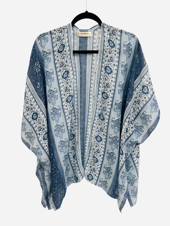 Lucky Brand Other - Lucky Brand Easy Printed Kimono blue white boho floral flowy festival One Size